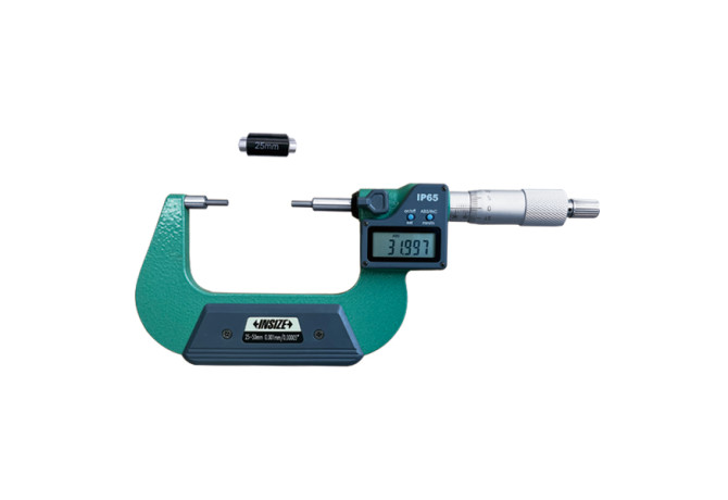 Микрометр цифровой со ступенчатыми измерительными поверхностями 25-50мм 0.001мм IP65 (3533-50BA) INSIZE