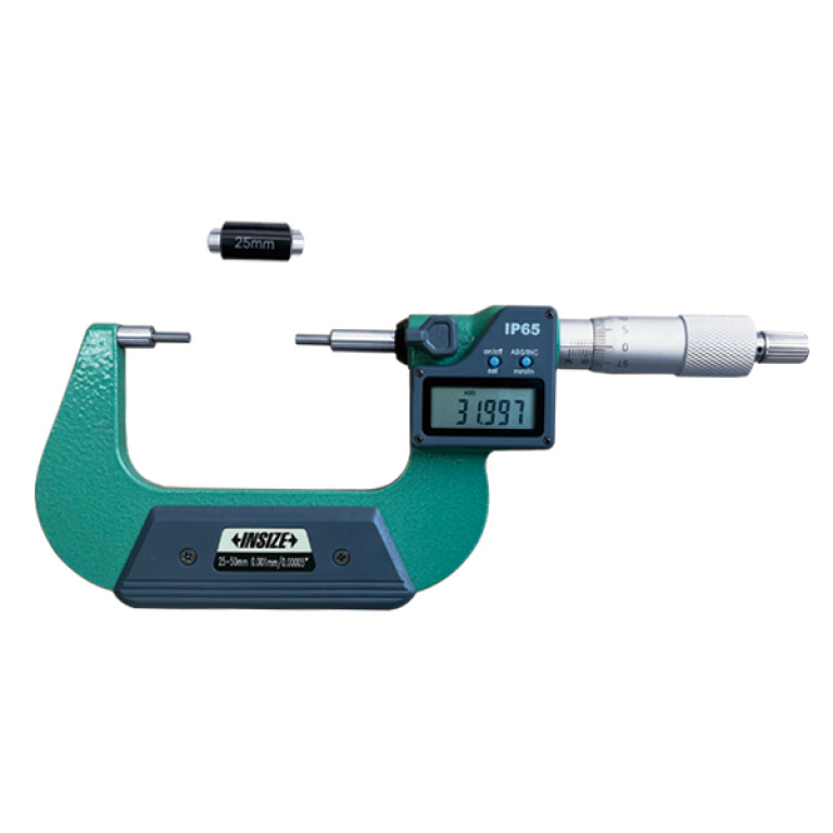 Микрометр цифровой со ступенчатыми измерительными поверхностями 25-50мм 0.001мм IP65 (3533-50BA) INSIZE