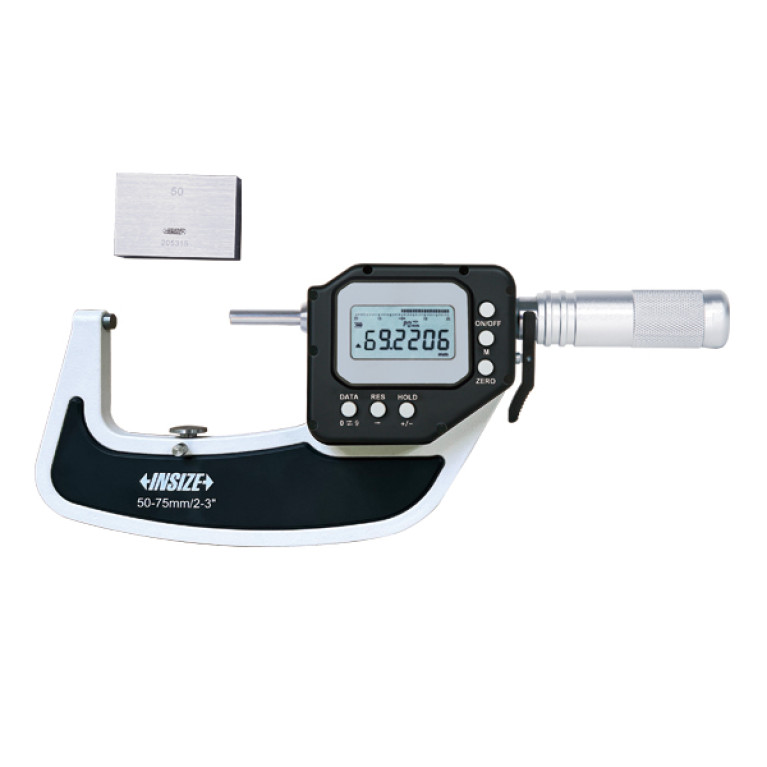 Микрометр цифровой высокоточный с невращающимся шпинделем 50-75мм 0.0002мм IP65 (3350-75) INSIZE