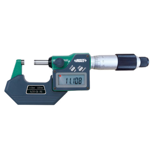 Микрометр цифровой с фрикционным барабаном 0-25мм 0.001мм IP65 (3101-25FA) INSIZE
